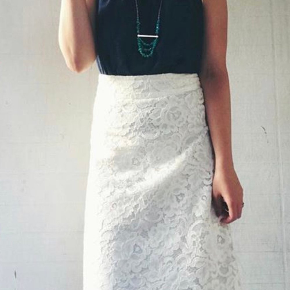 kate spade Ivory Lace A-Line Skirt